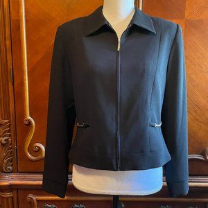 "David Warren" Black Zipped Jacket